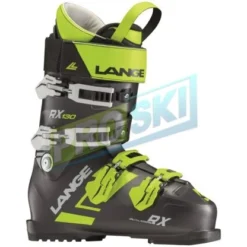 LANGE RX 130 Mens Ski Boot – Black/Lime